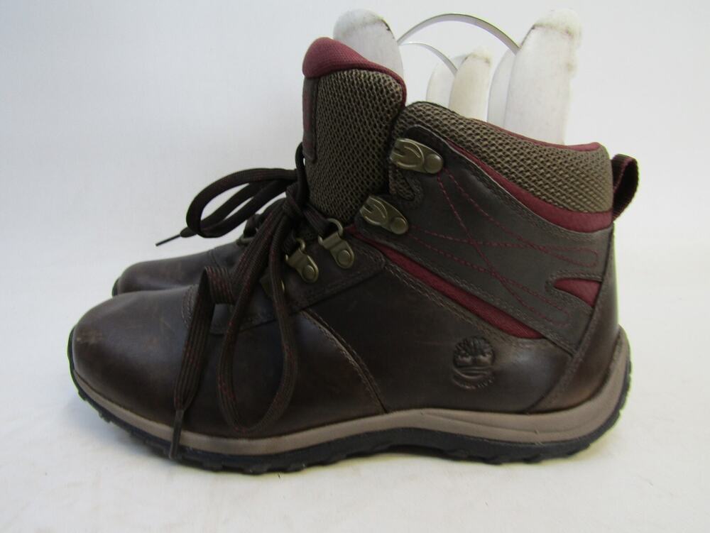 Timberland Womens Size 9 M Brown Leather Laces Hiking Ankle Fashion Boots